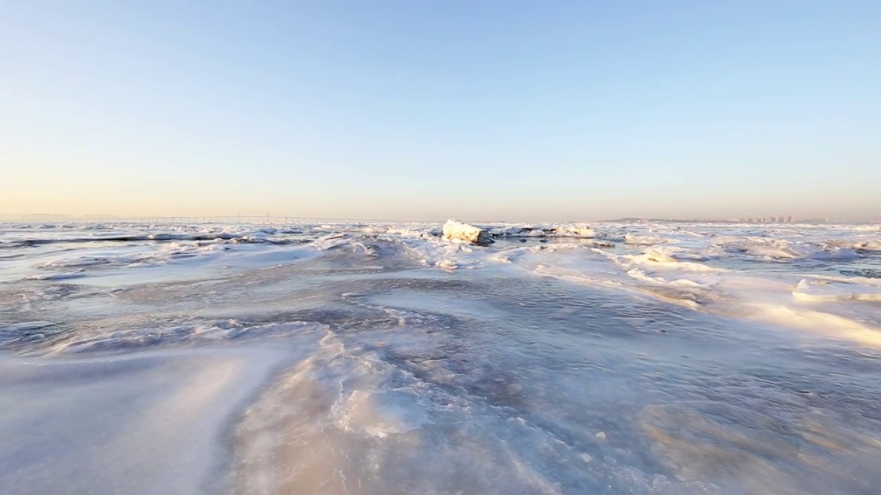 胶州湾海冰视频下载