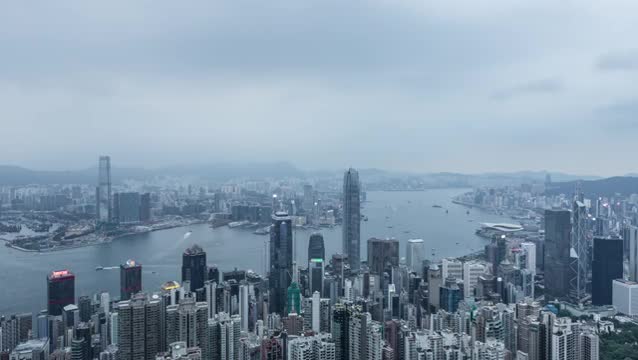 中国香港城市全景视频下载