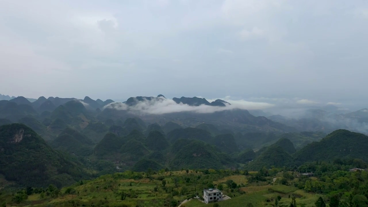 贵州兴义市万峰林航拍视频素材