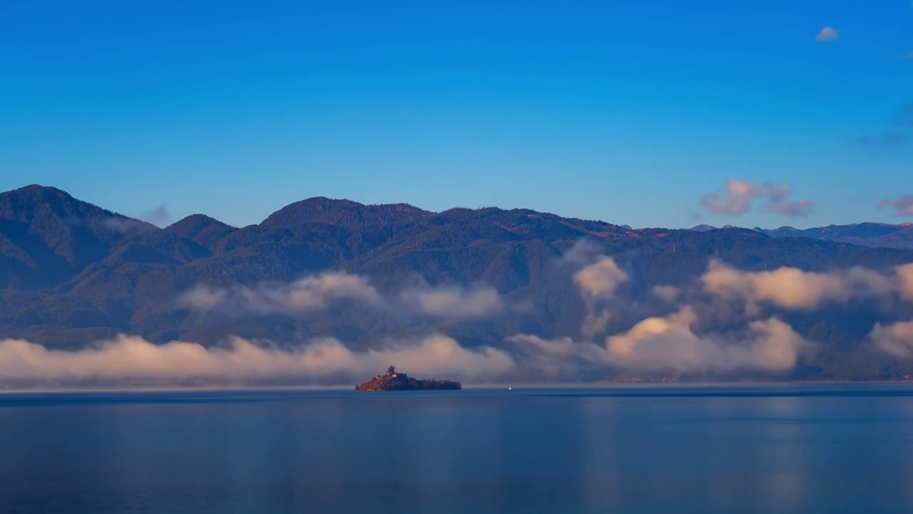 泸沽湖8K延时素材视频素材