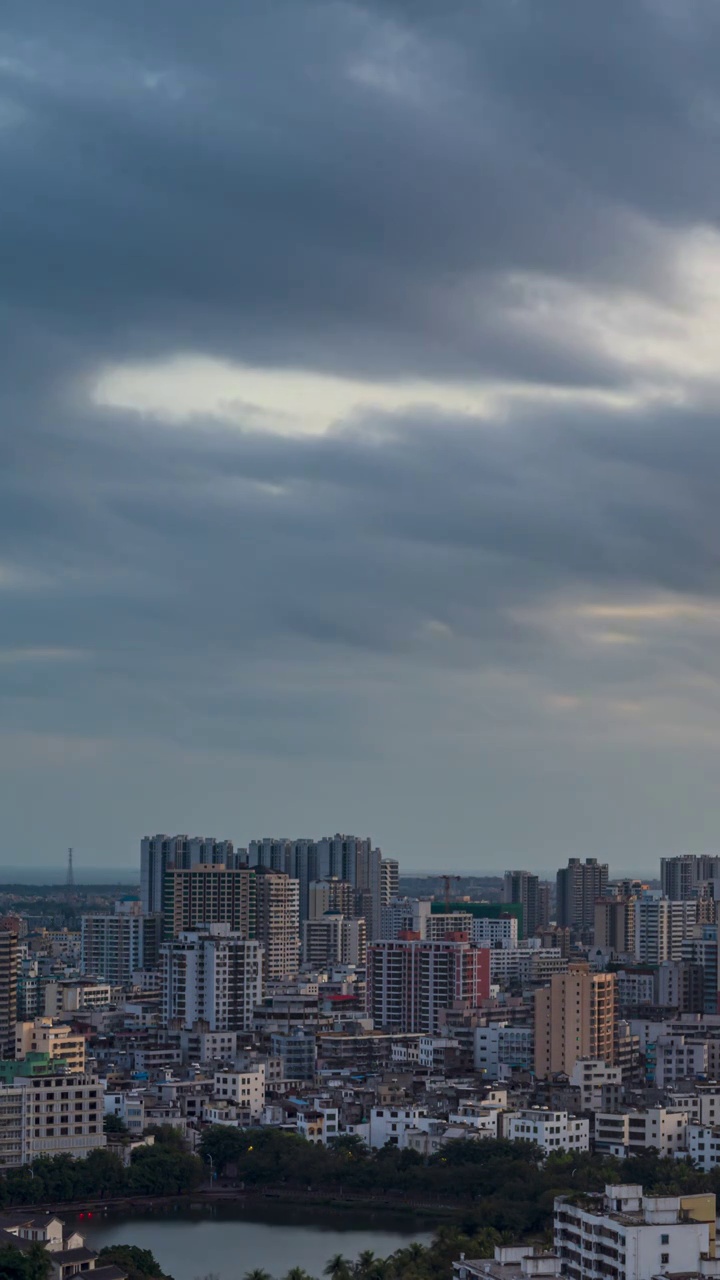 海口都市清晨风光延迟视频素材