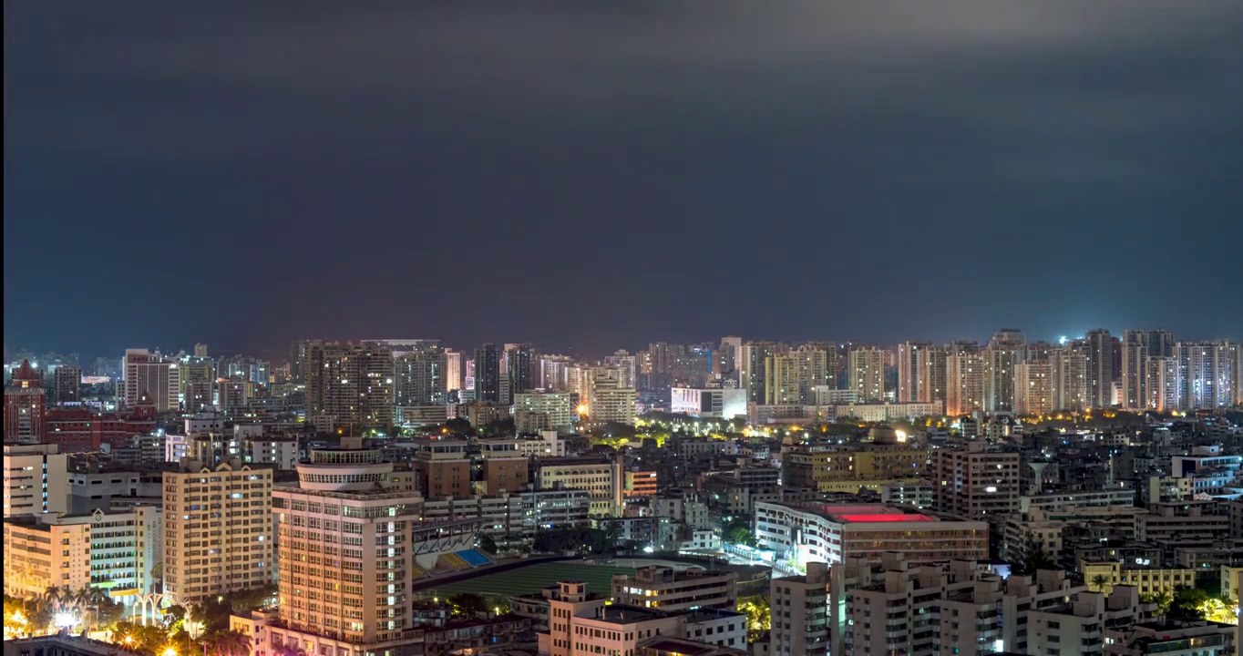 海口都市夜景风光延迟视频素材