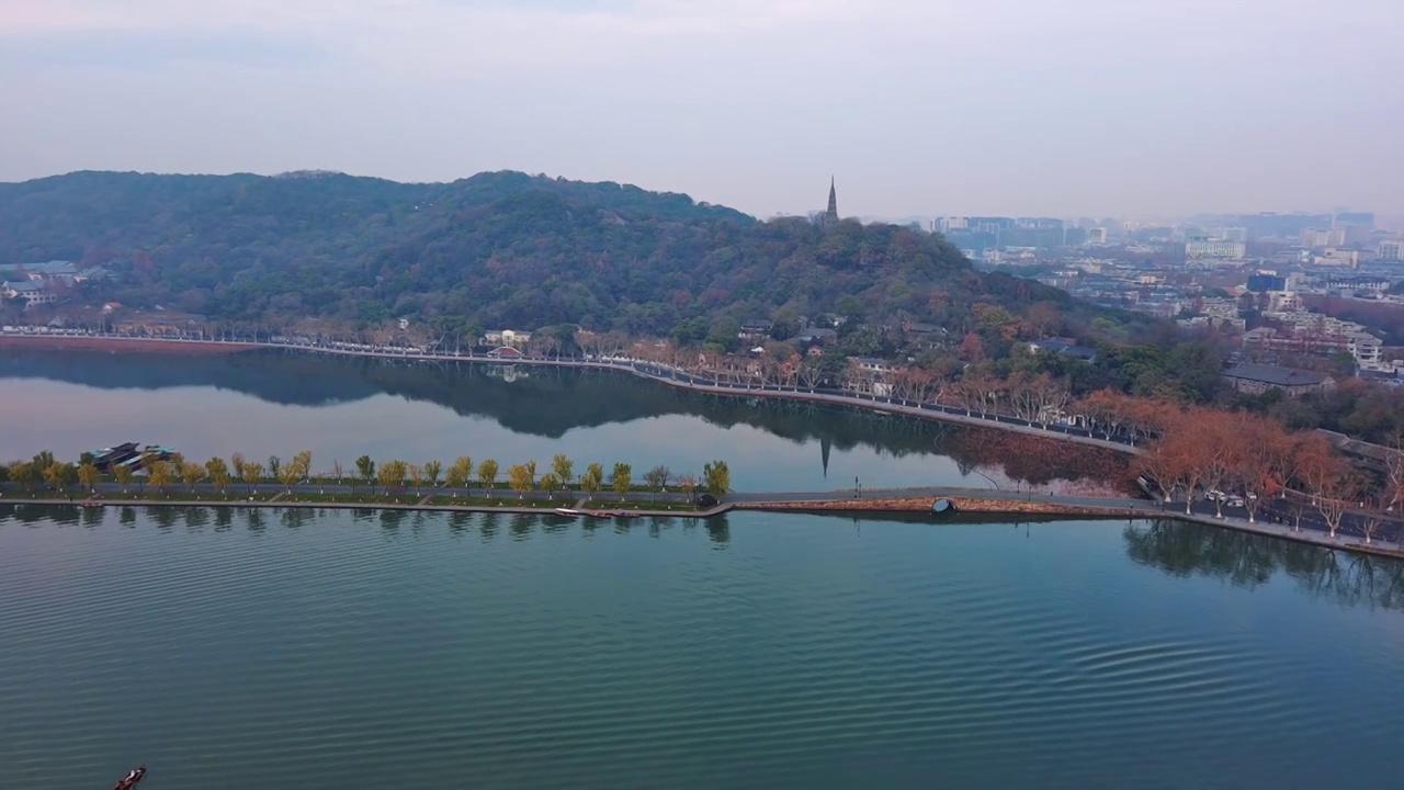 杭州西湖断桥宝石山视频素材