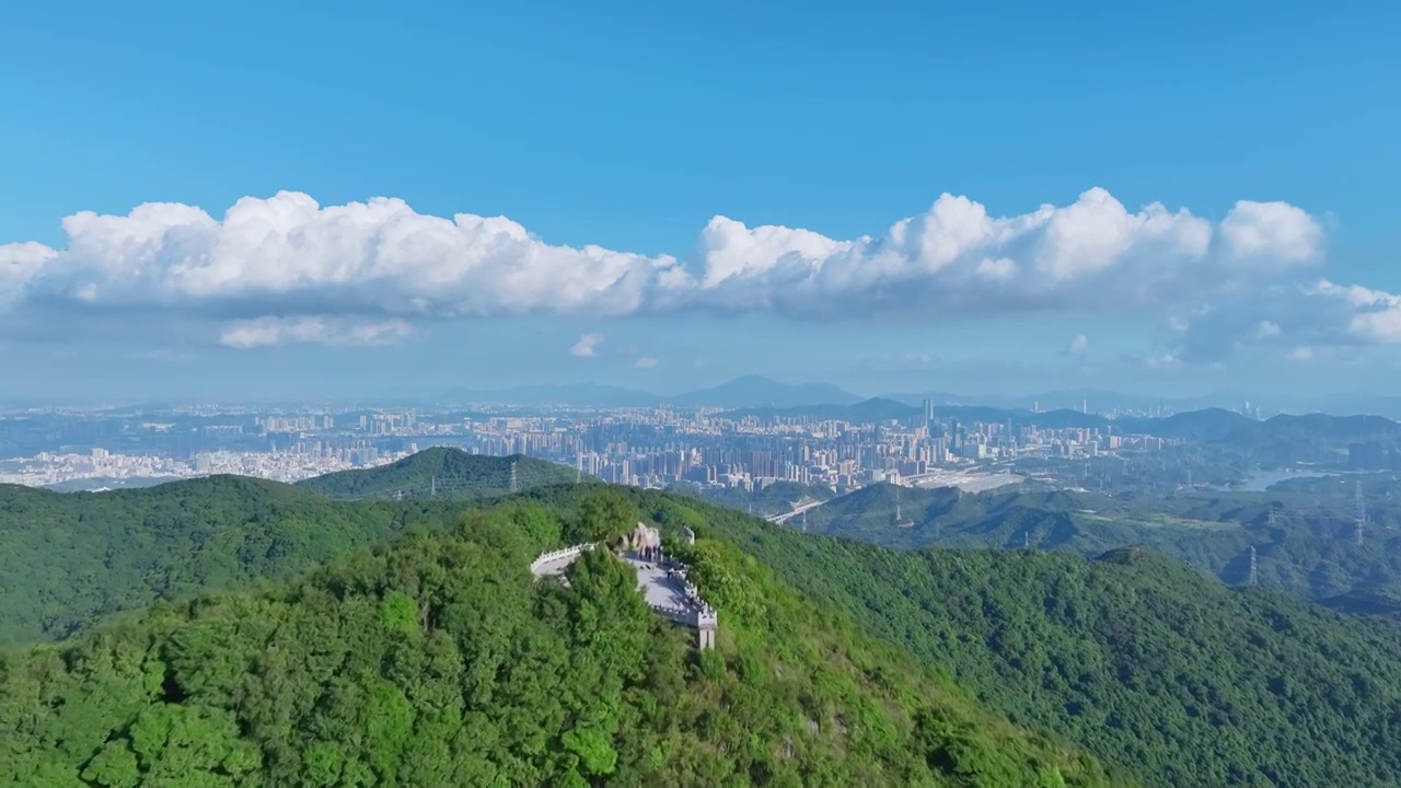 深圳阳台山森林公园山顶广场视频素材