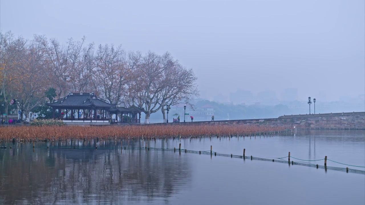 雨西湖视频素材