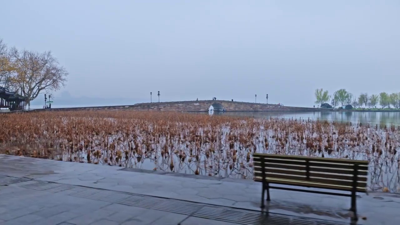 雨西湖视频素材