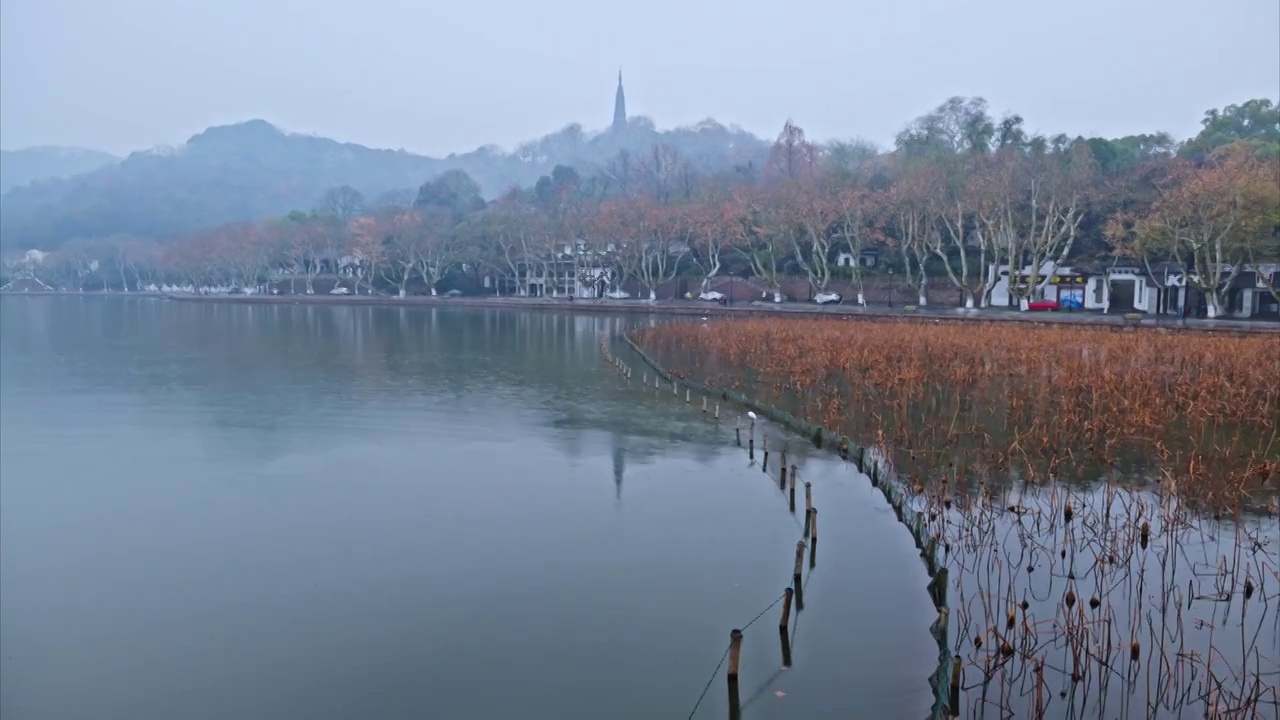 雨西湖视频素材