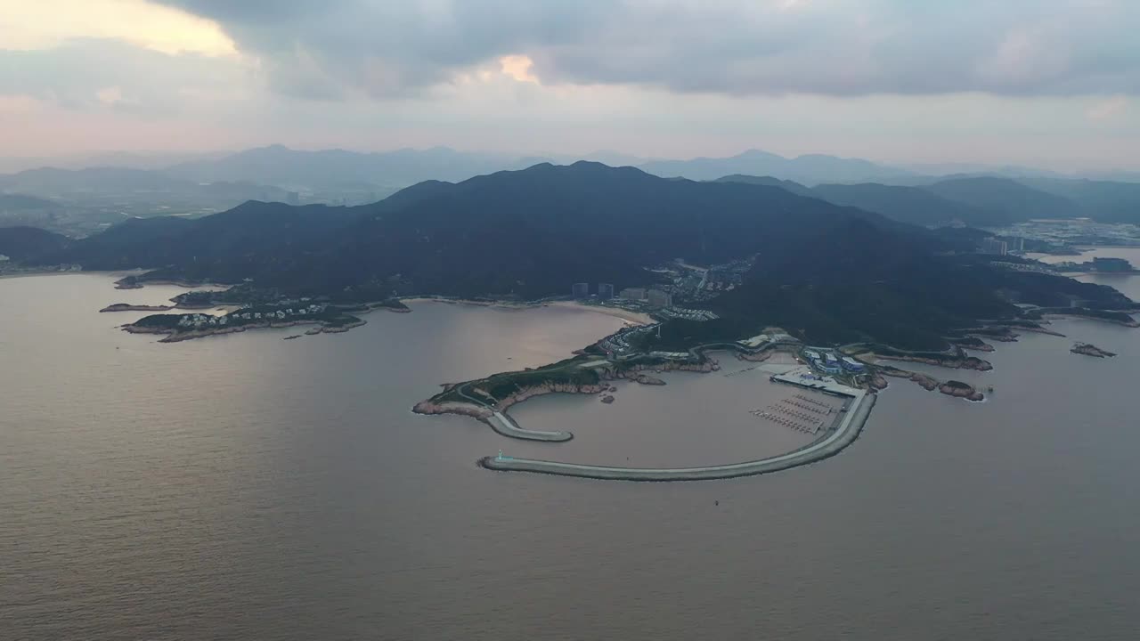 航拍宁波象山松兰山景区视频素材