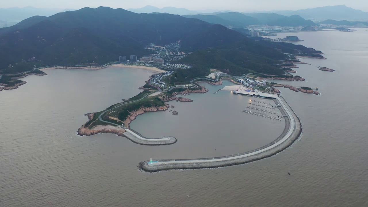 航拍宁波象山松兰山景区视频素材