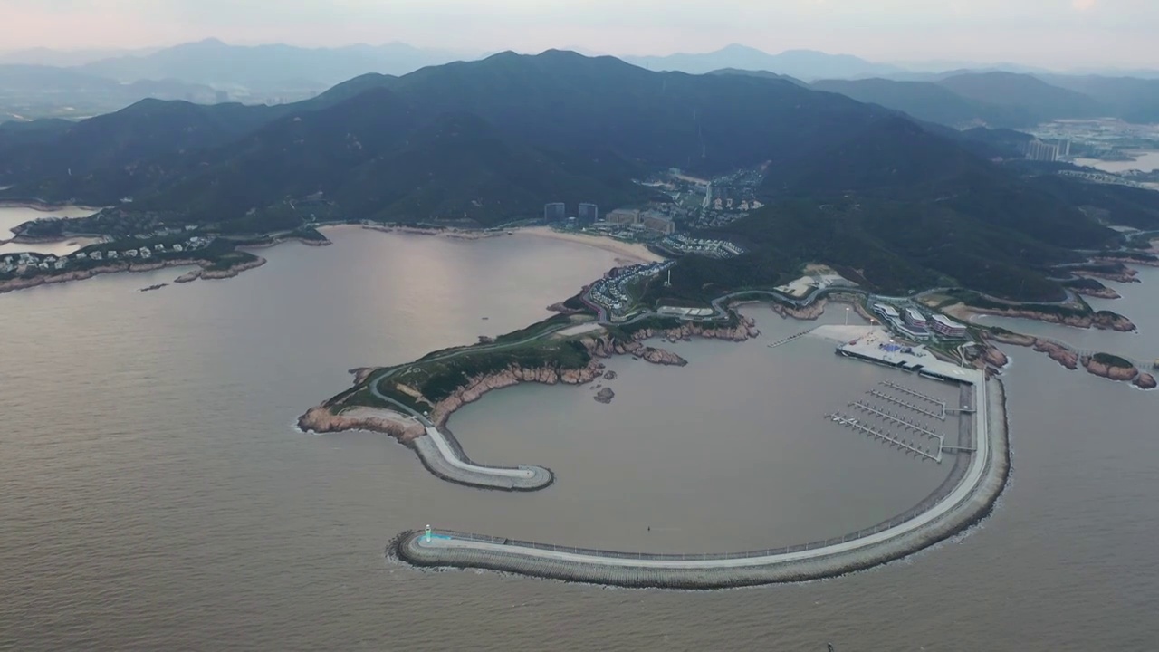 航拍宁波象山松兰山景区视频素材