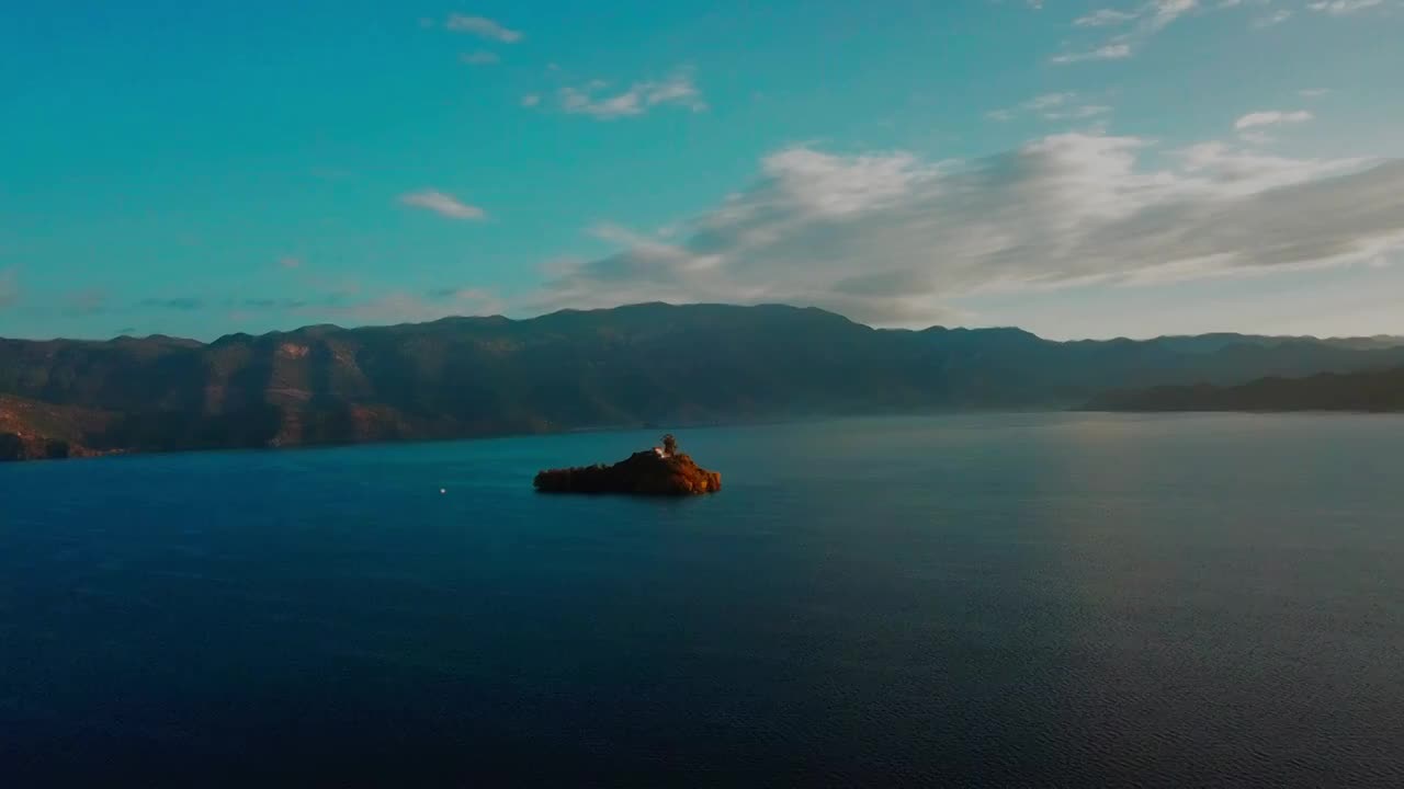 泸沽湖航拍风景风光视频素材