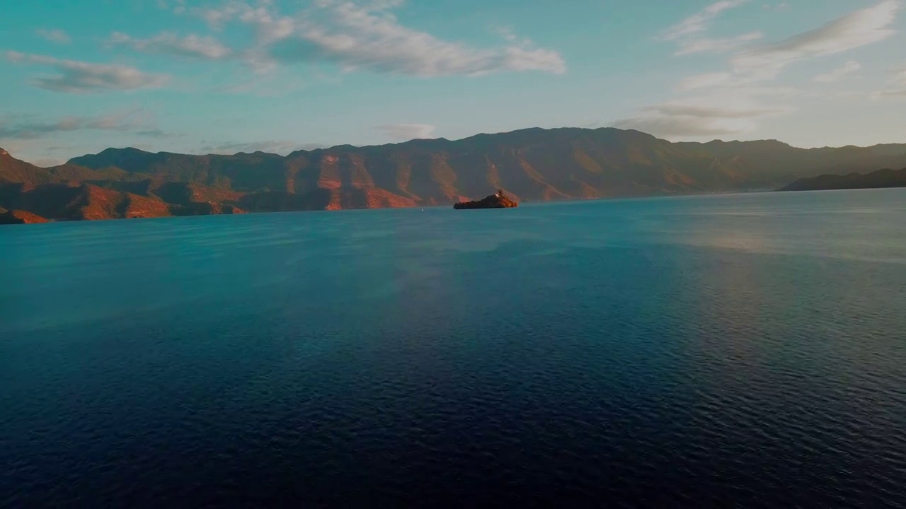 泸沽湖航拍风景风光视频素材