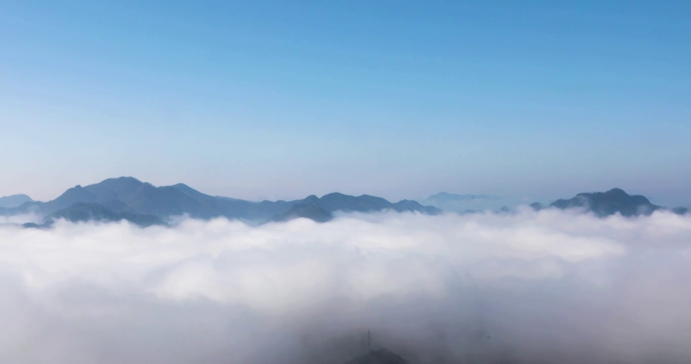 江南晨曦山区群山山峦云海空镜视频素材