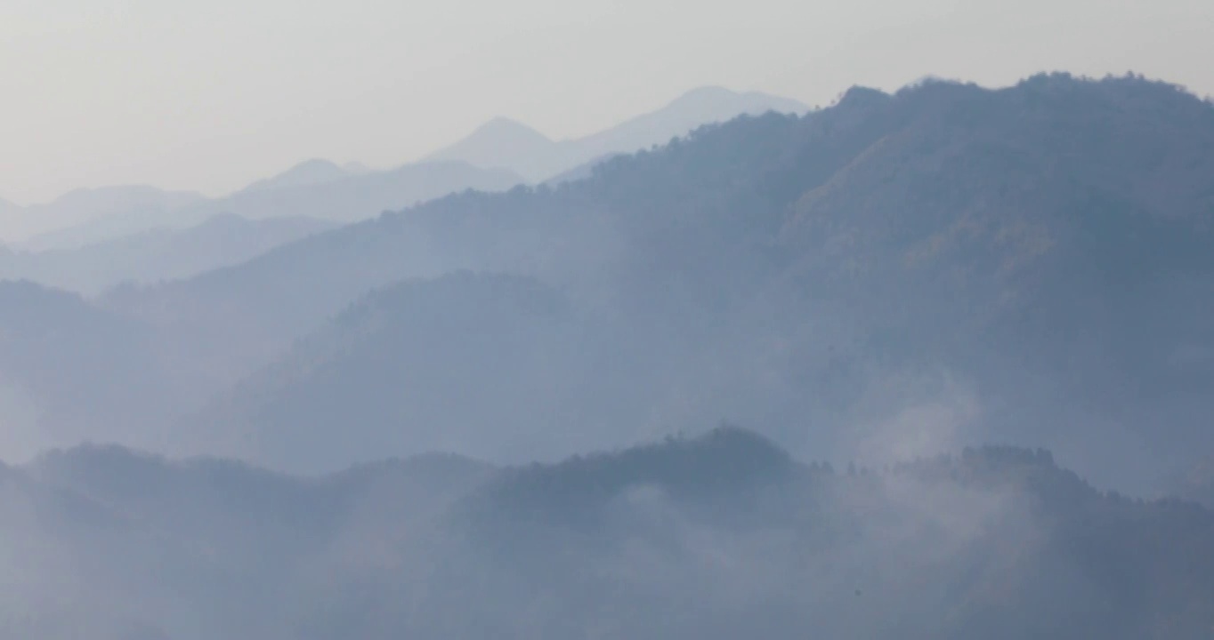 江南晨曦山区群山山峦云海空镜视频素材