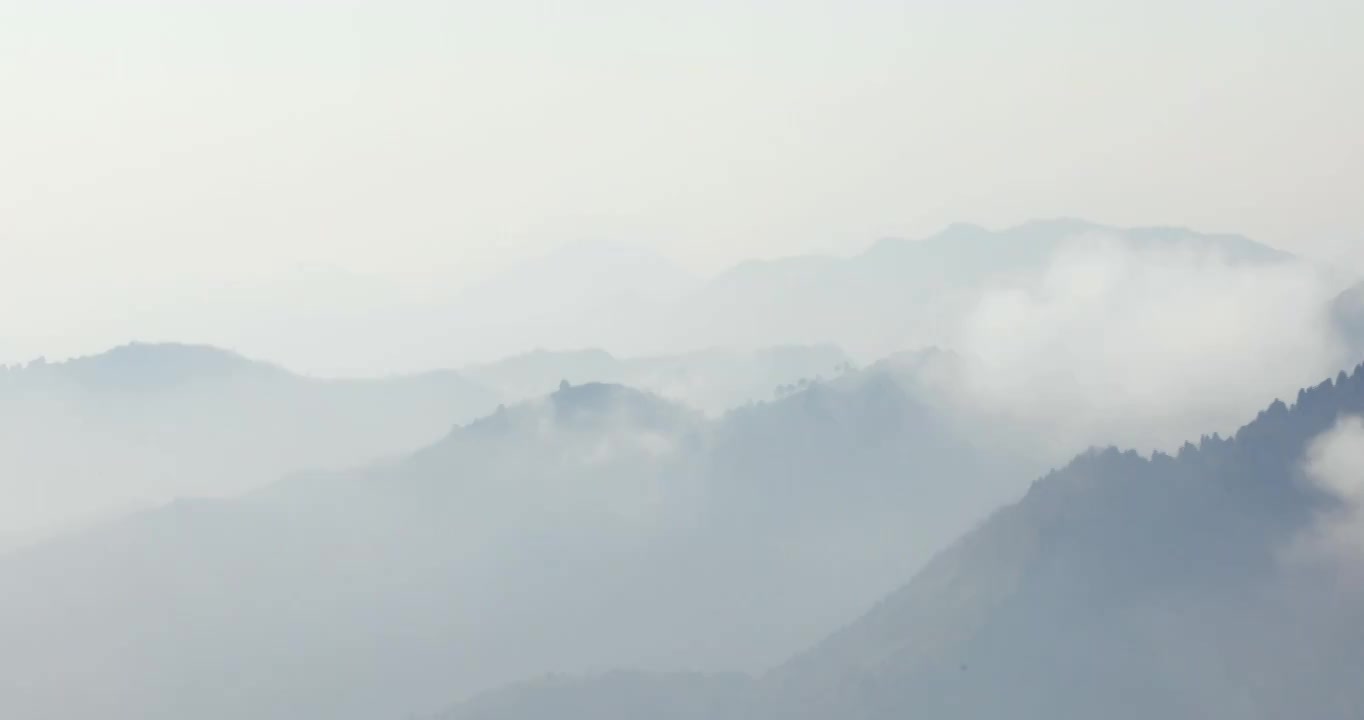 江南晨曦山区群山山峦云海空镜视频素材