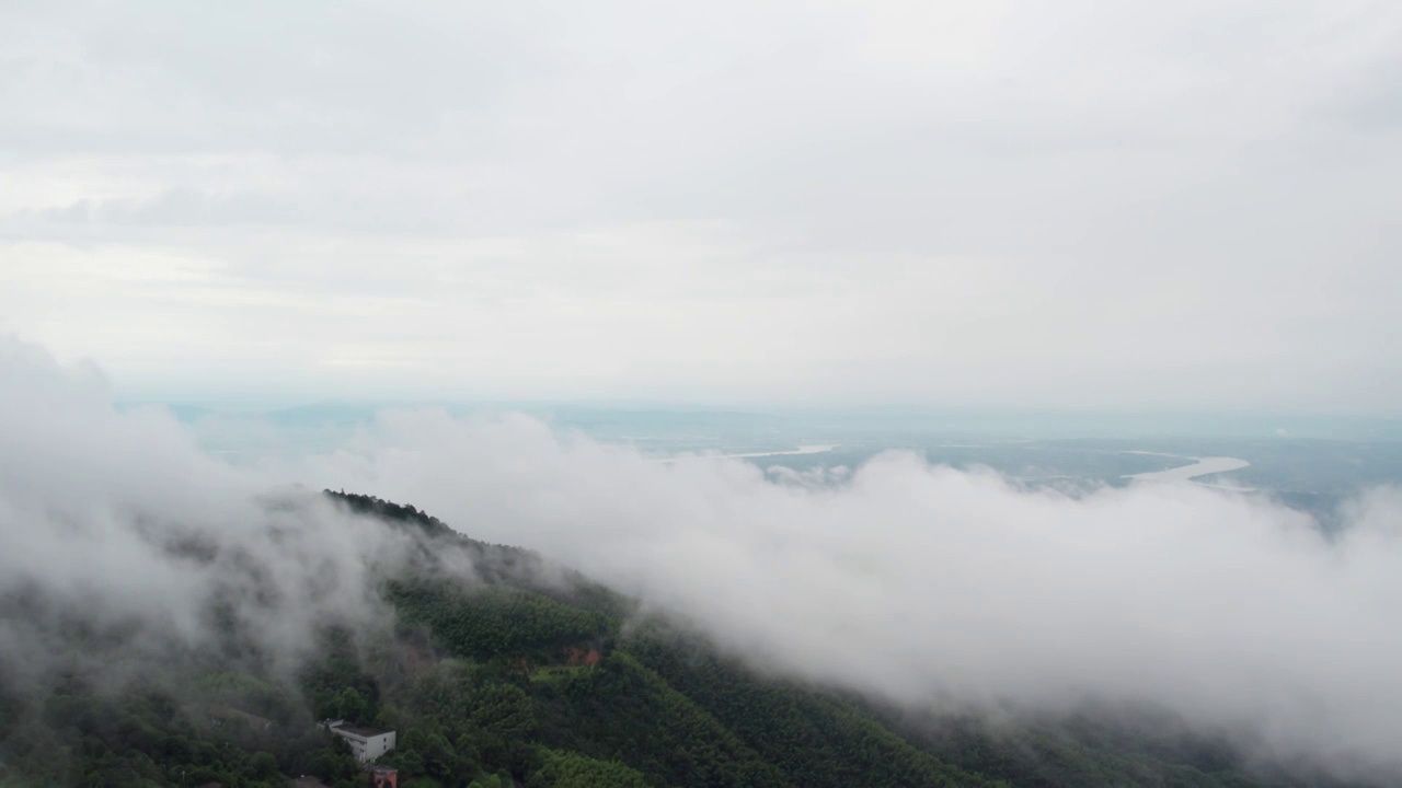 湖南衡阳岣嵝峰云海航拍视频素材