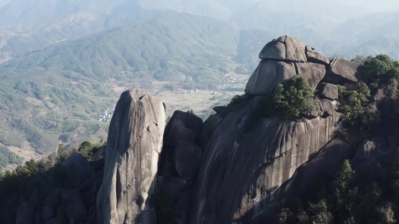 浙江江山市浮盖山风光视频素材