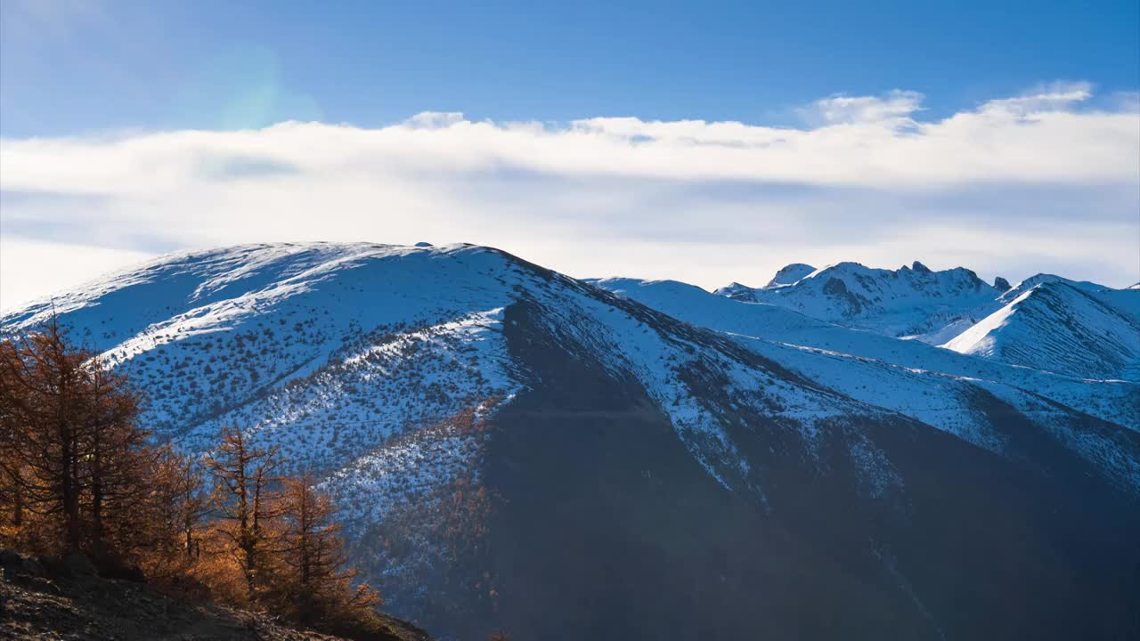 8K白马雪山延时素材视频素材