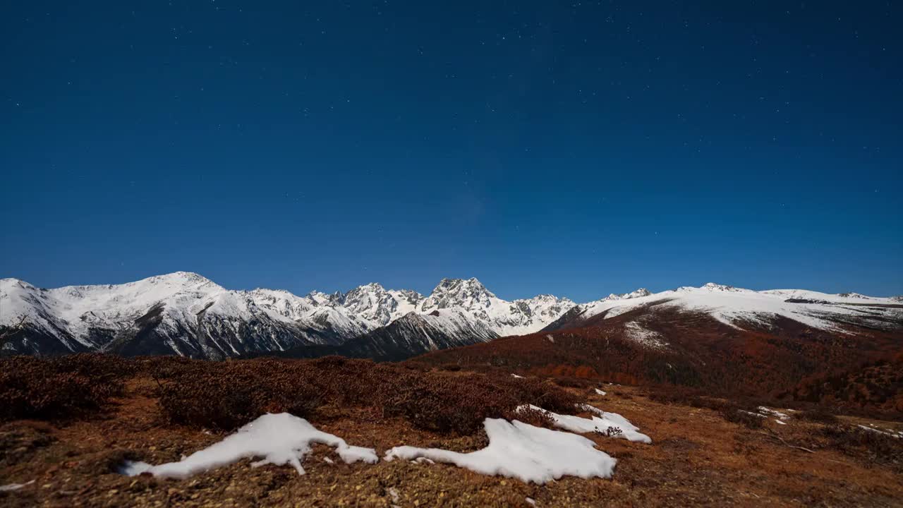 8K白马雪山延时素材视频素材