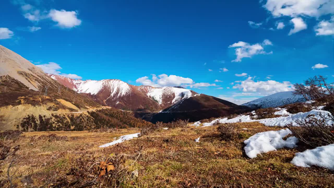 8K白马雪山延时素材视频素材