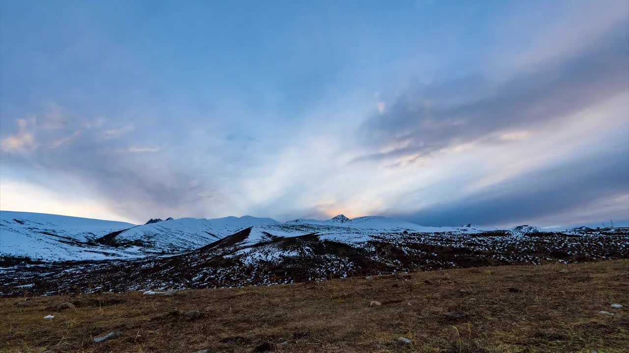 8K白马雪山延时素材视频素材