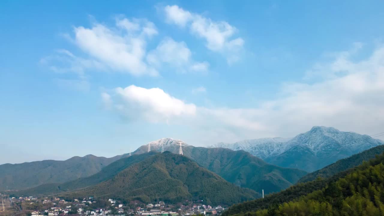 乡村雪后风景视频素材