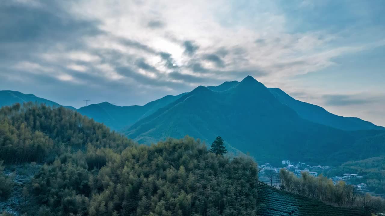 乡村雪后风景视频素材