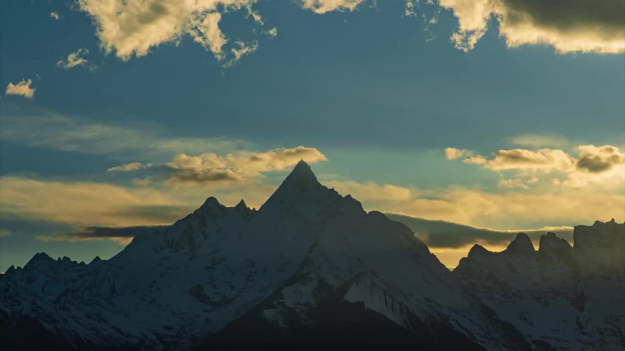 梅里雪山延时素材视频素材