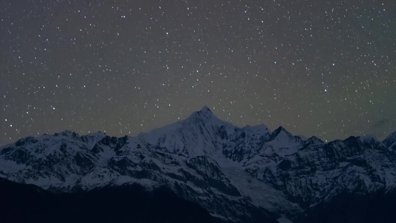 梅里雪山延时素材视频素材