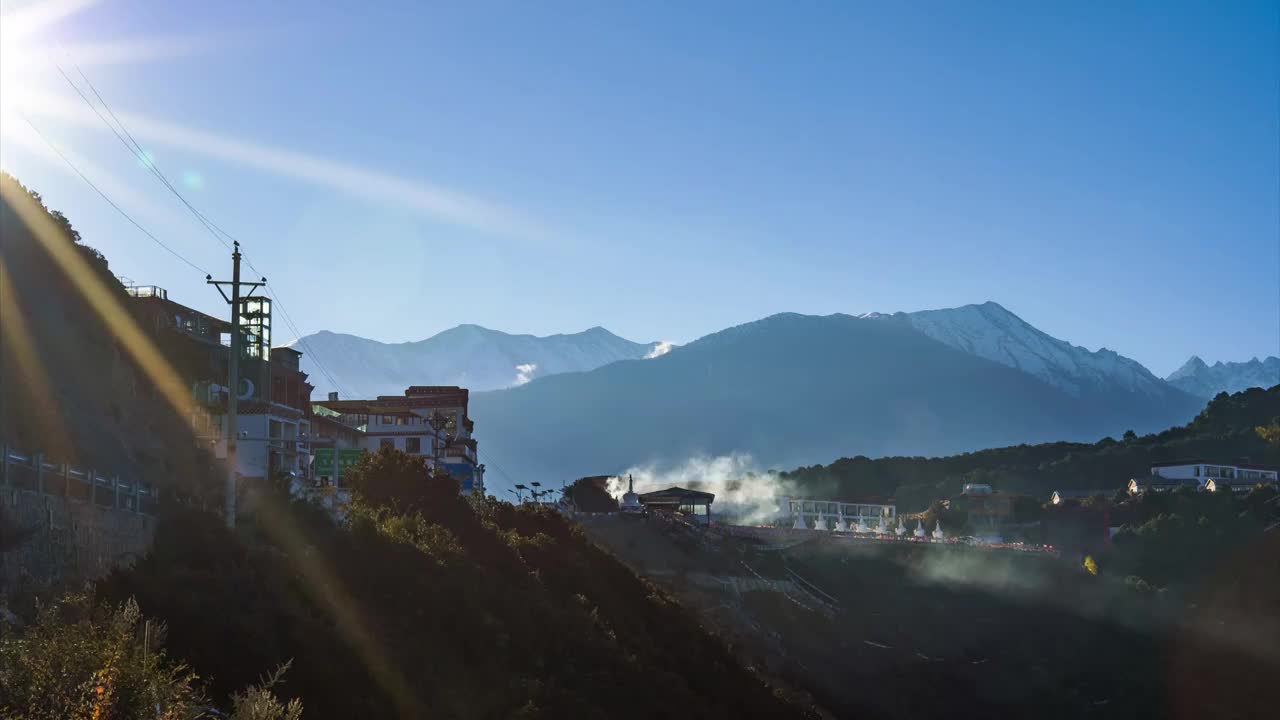 梅里雪山延时素材视频素材