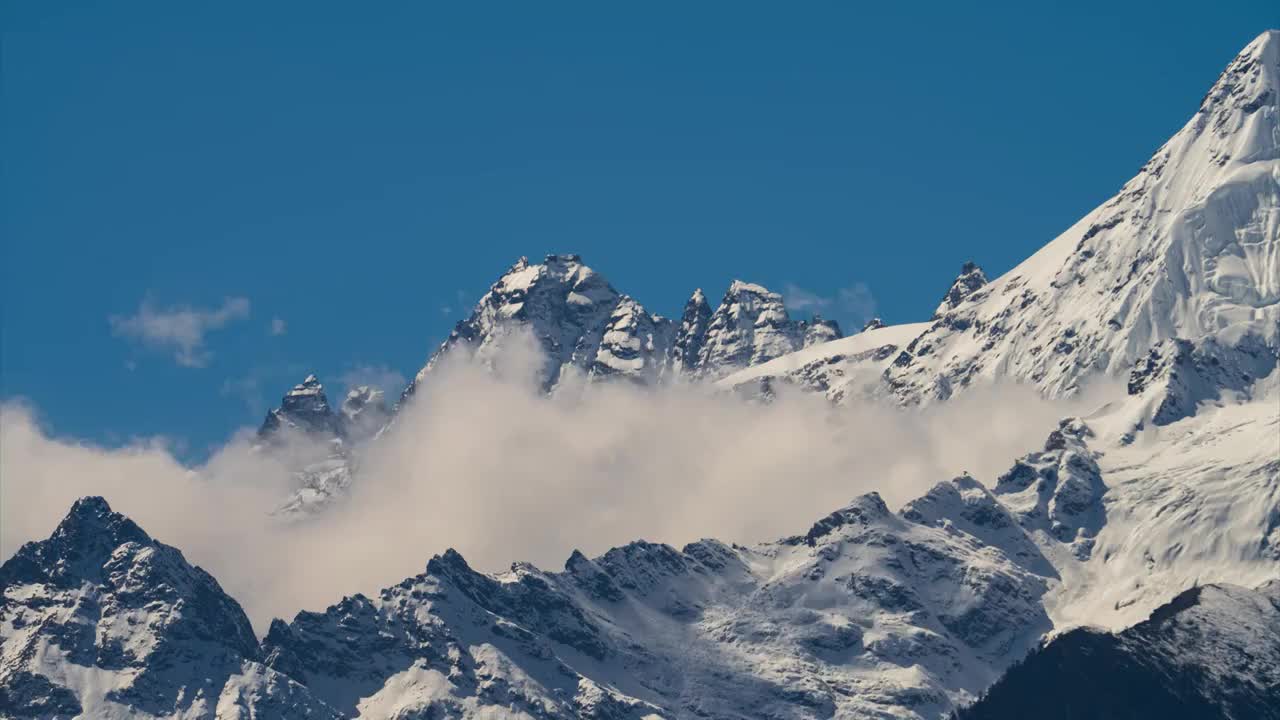 梅里雪山延时素材视频素材