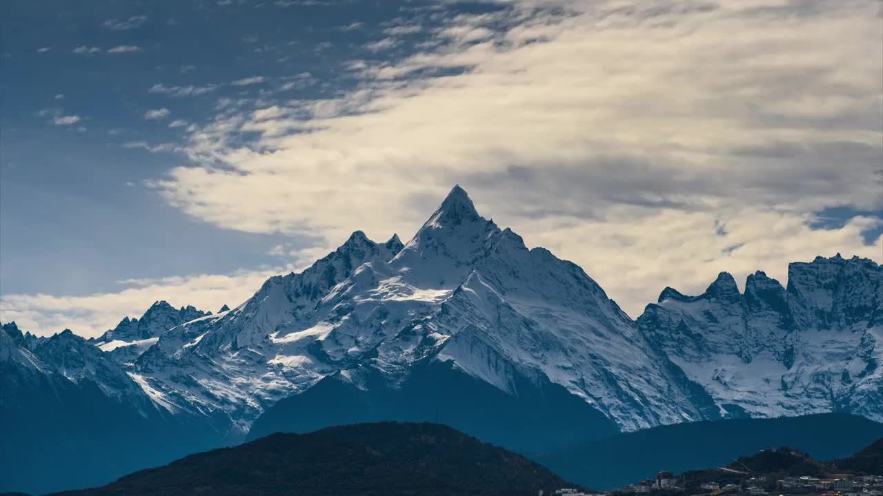 梅里雪山延时素材视频素材