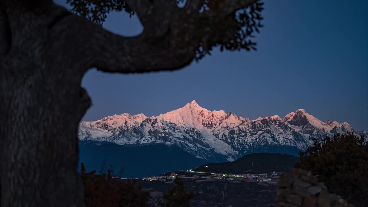 梅里雪山延时素材视频素材