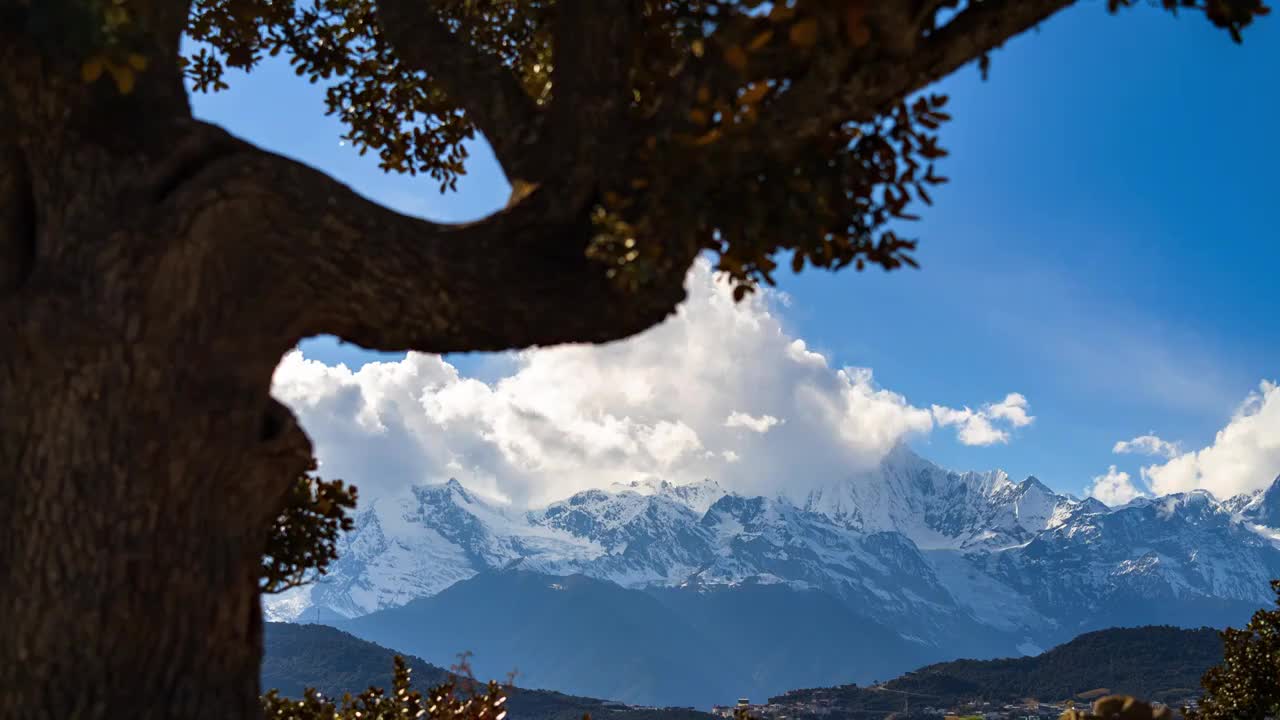 梅里雪山延时素材视频素材