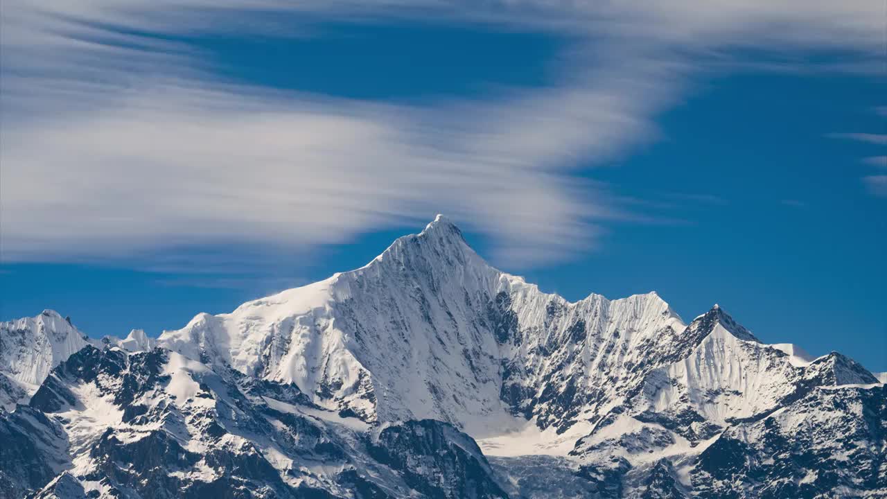 梅里雪山延时素材视频素材