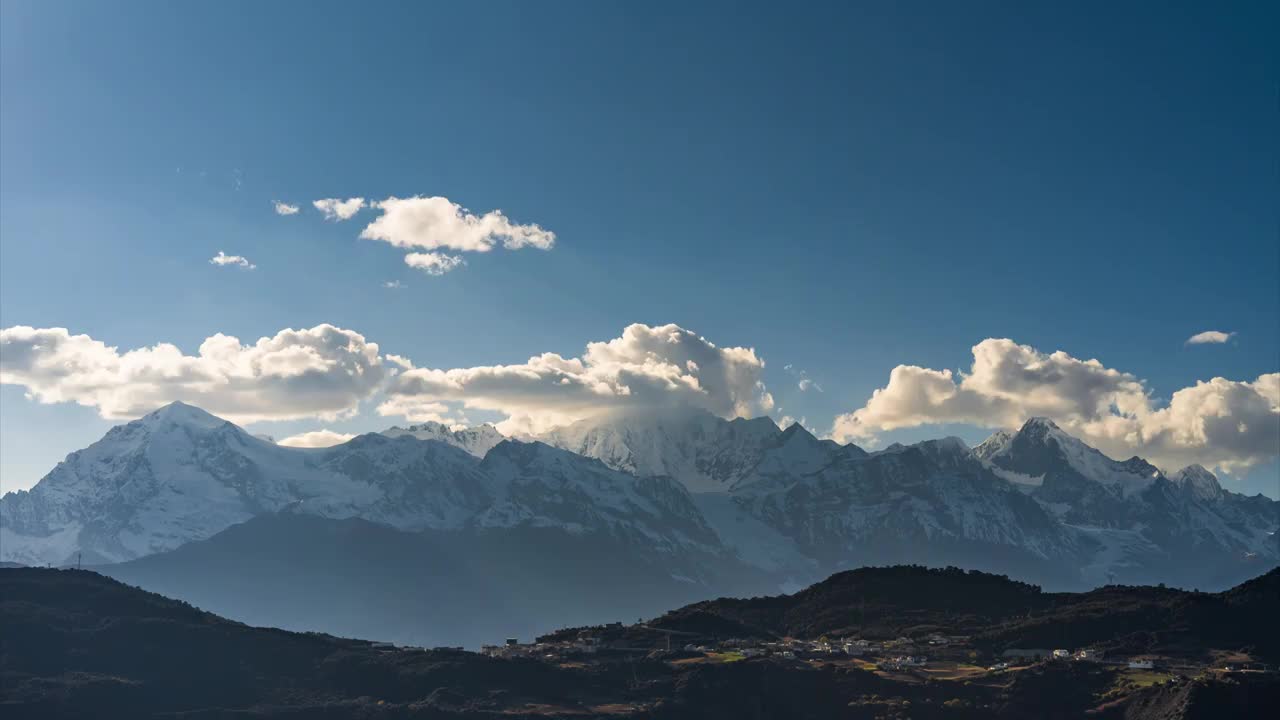 梅里雪山延时素材视频素材