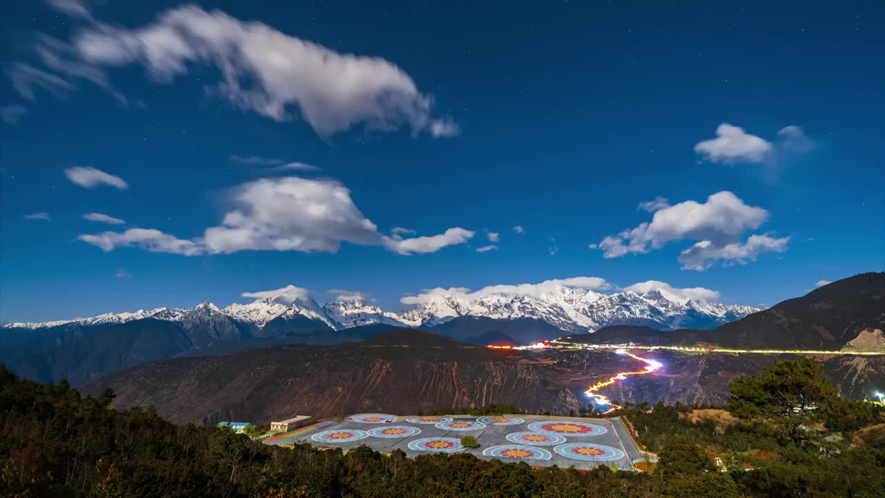 梅里雪山延时素材视频素材