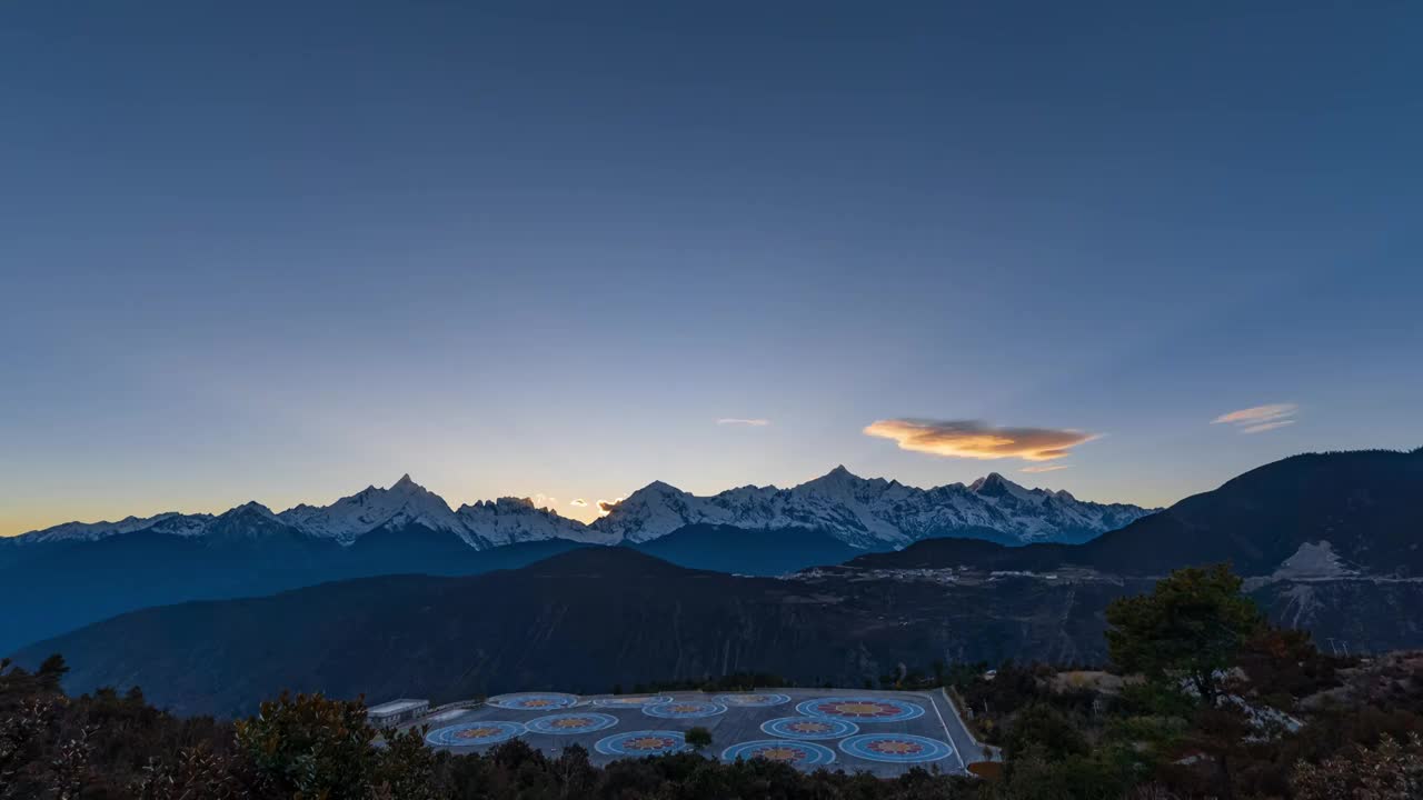 梅里雪山延时素材视频素材