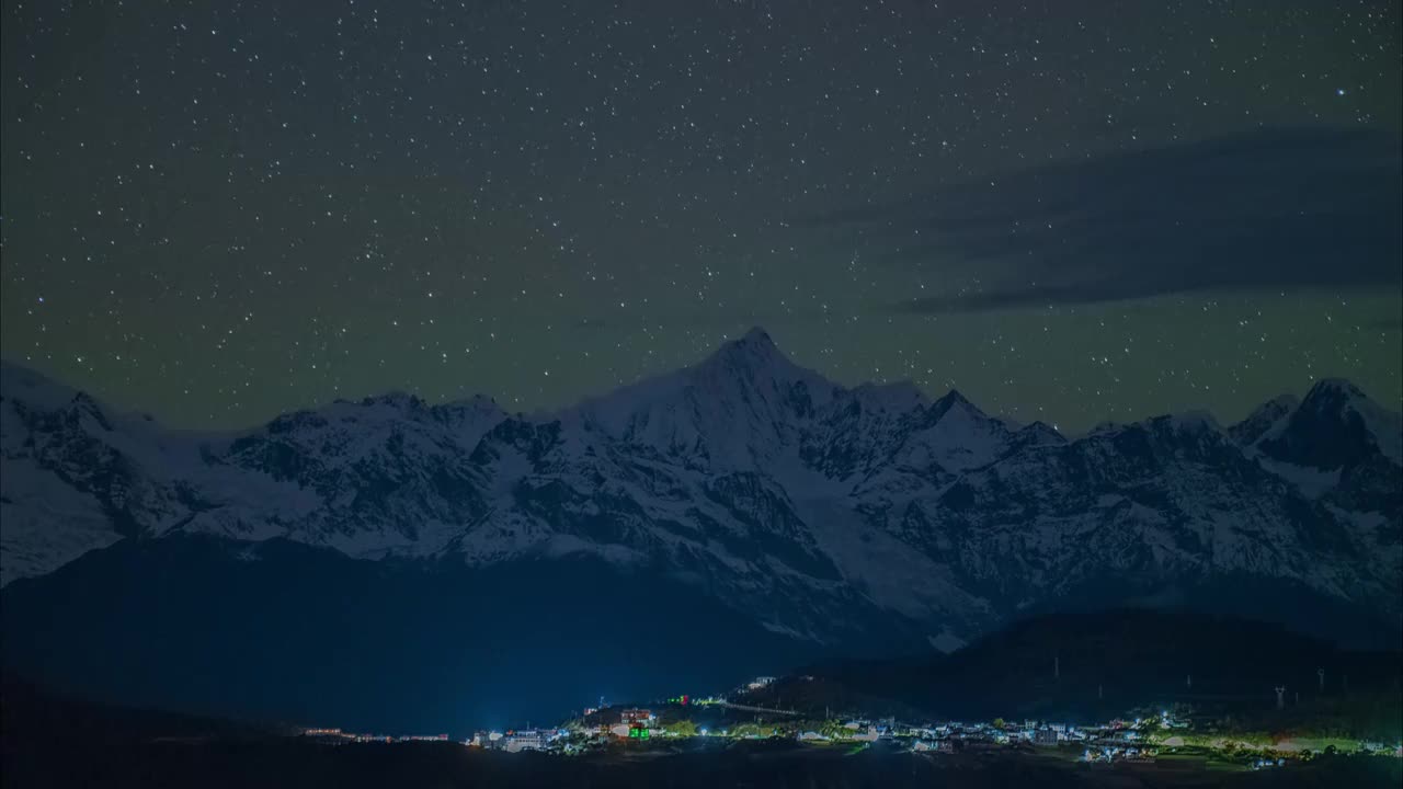 梅里雪山延时素材视频素材