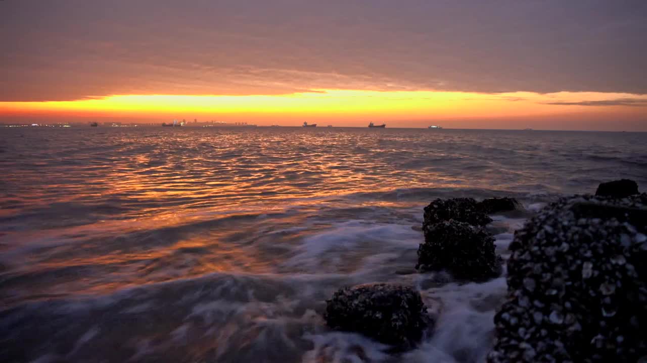 大海日落风光视频素材