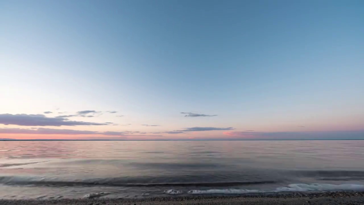 青海湖日出景观 湖波水面水波纹视频素材