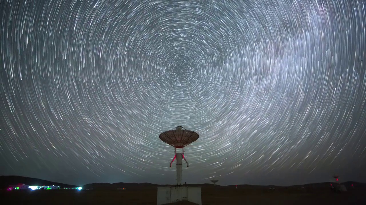 星空延时：望远镜天文探测与斗转星移视频素材