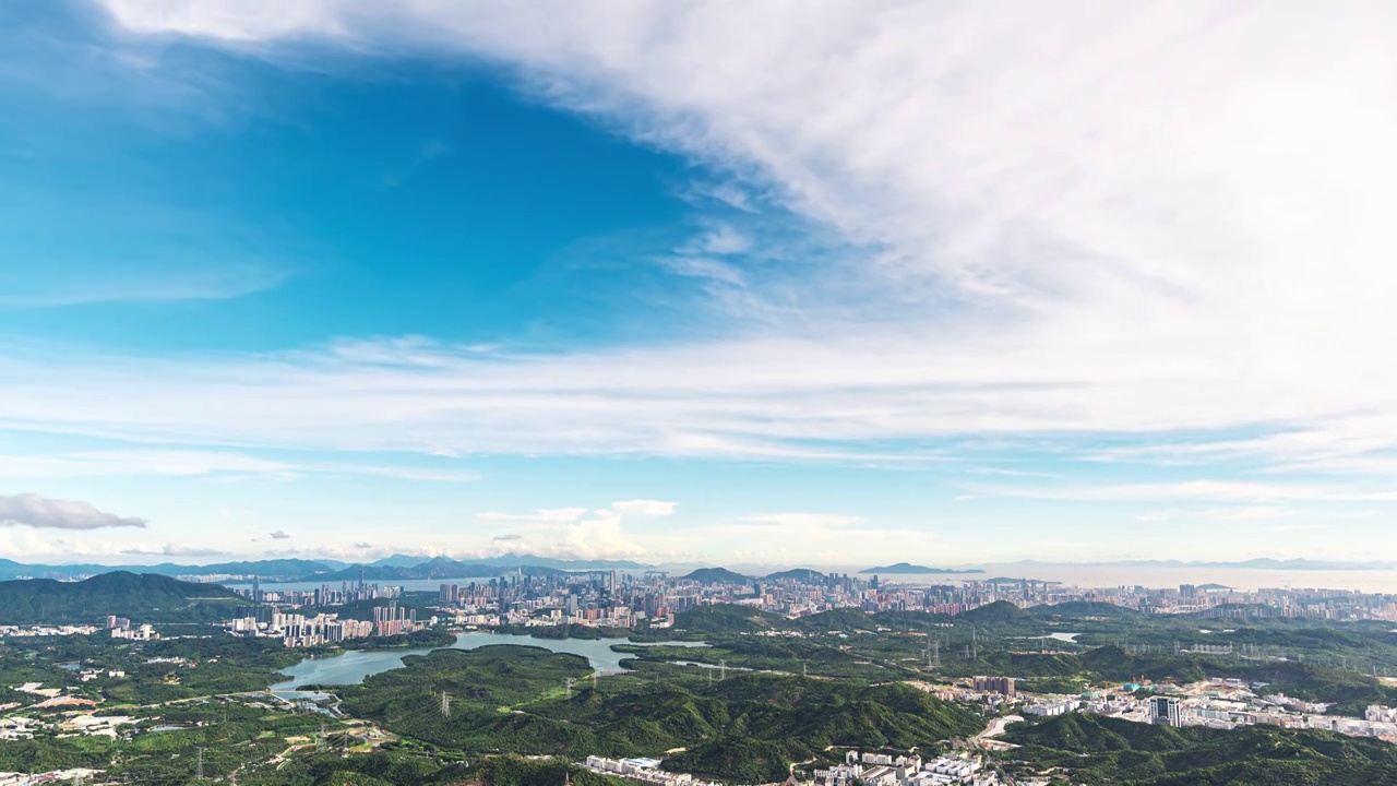 深圳南山区宝安区城市风光视频素材