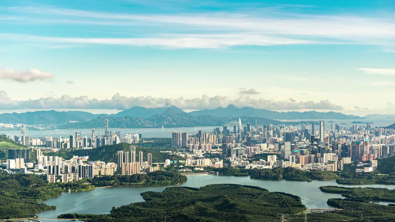 深圳南山区城市风光视频素材