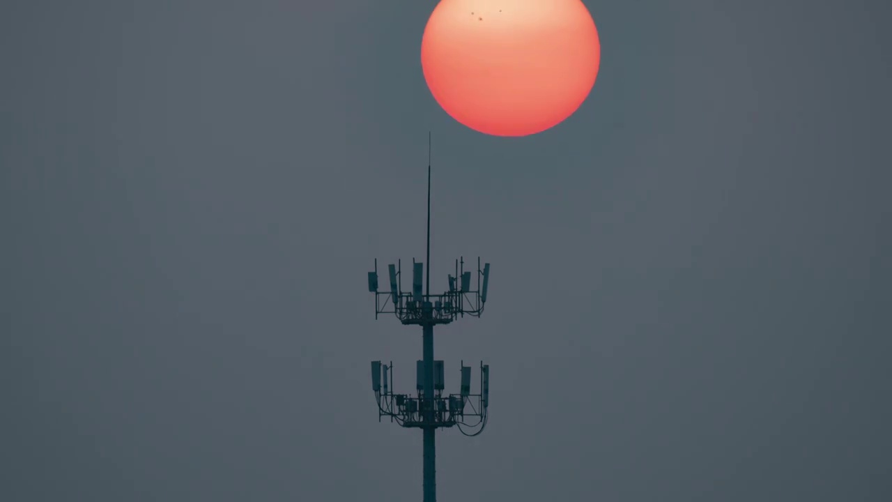 太阳日落延时摄影视频素材