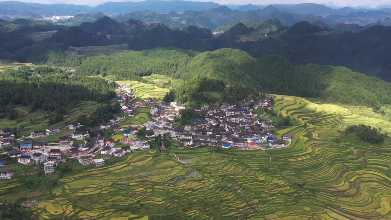 贵州省黔东南丹寨高要梯田航拍视频下载