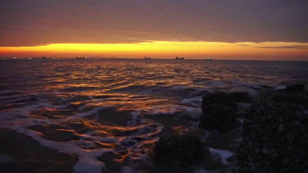 大海日落风光视频素材