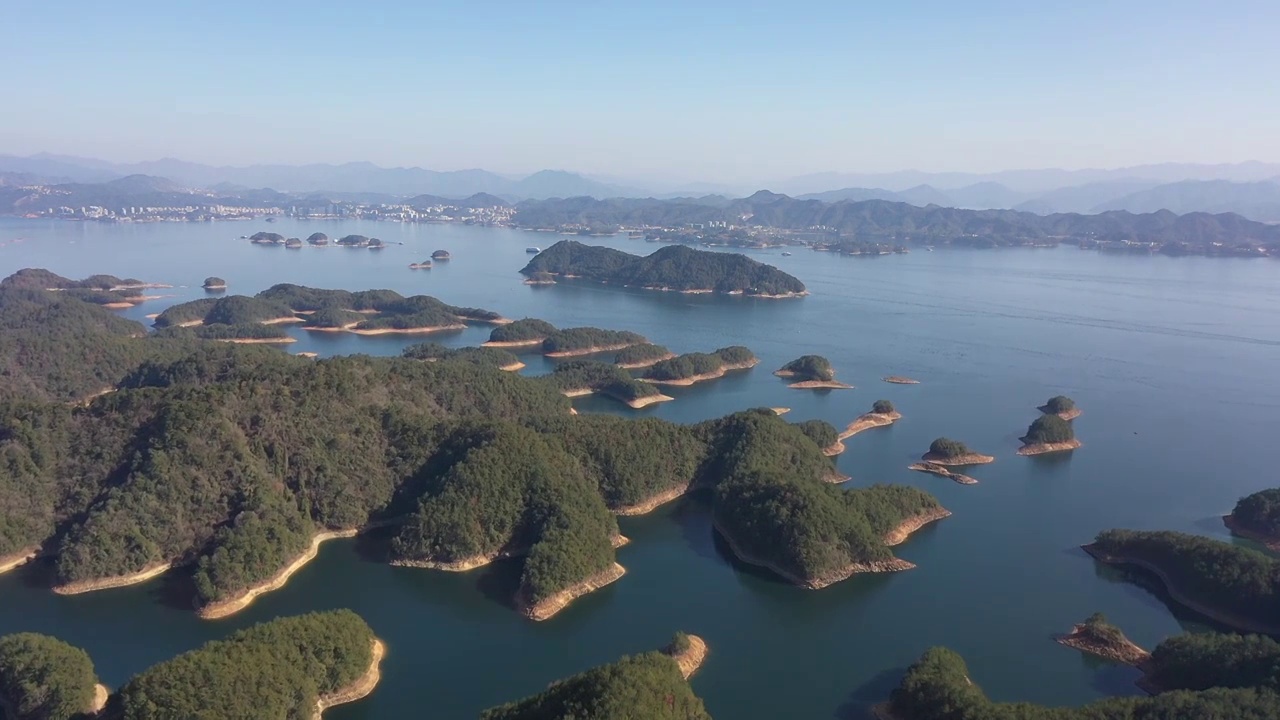 航拍千岛湖视频素材