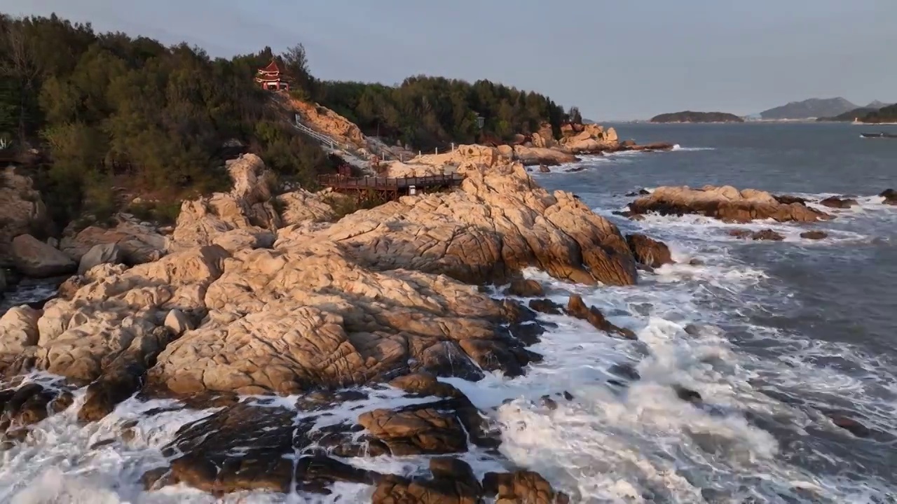 福建漳州东山岛风动石景区海岸线风光视频素材