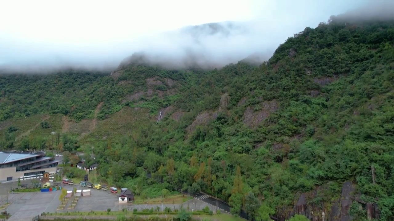 浙江雁荡山云海仙境秋季自然风光航拍视频素材